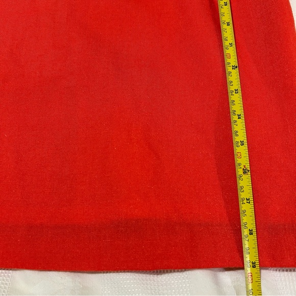 Vintage Principles Sleeveless Sheath Dress. Red/Orange with a navy/white strip - Picture 7 of 7